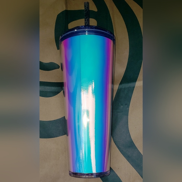 5. Starbucks 24oz Iridescent Tumbler with straw - Picture 3 of 6